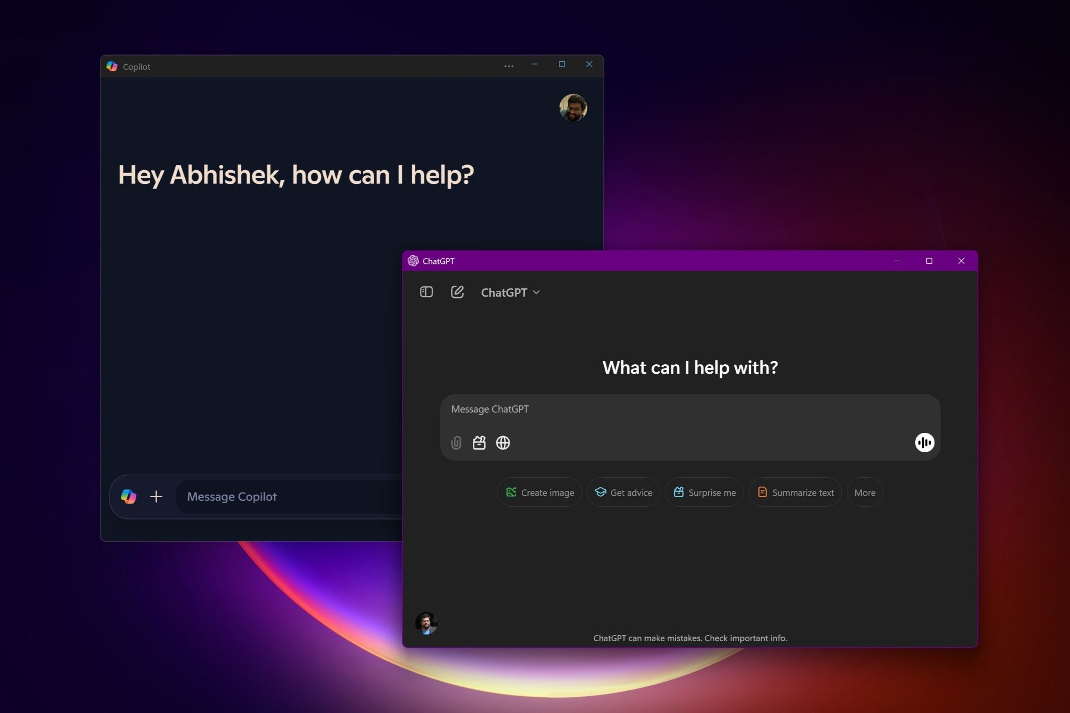 ChatGPT vs Microsoft Copilot: Which One is Better on Windows?