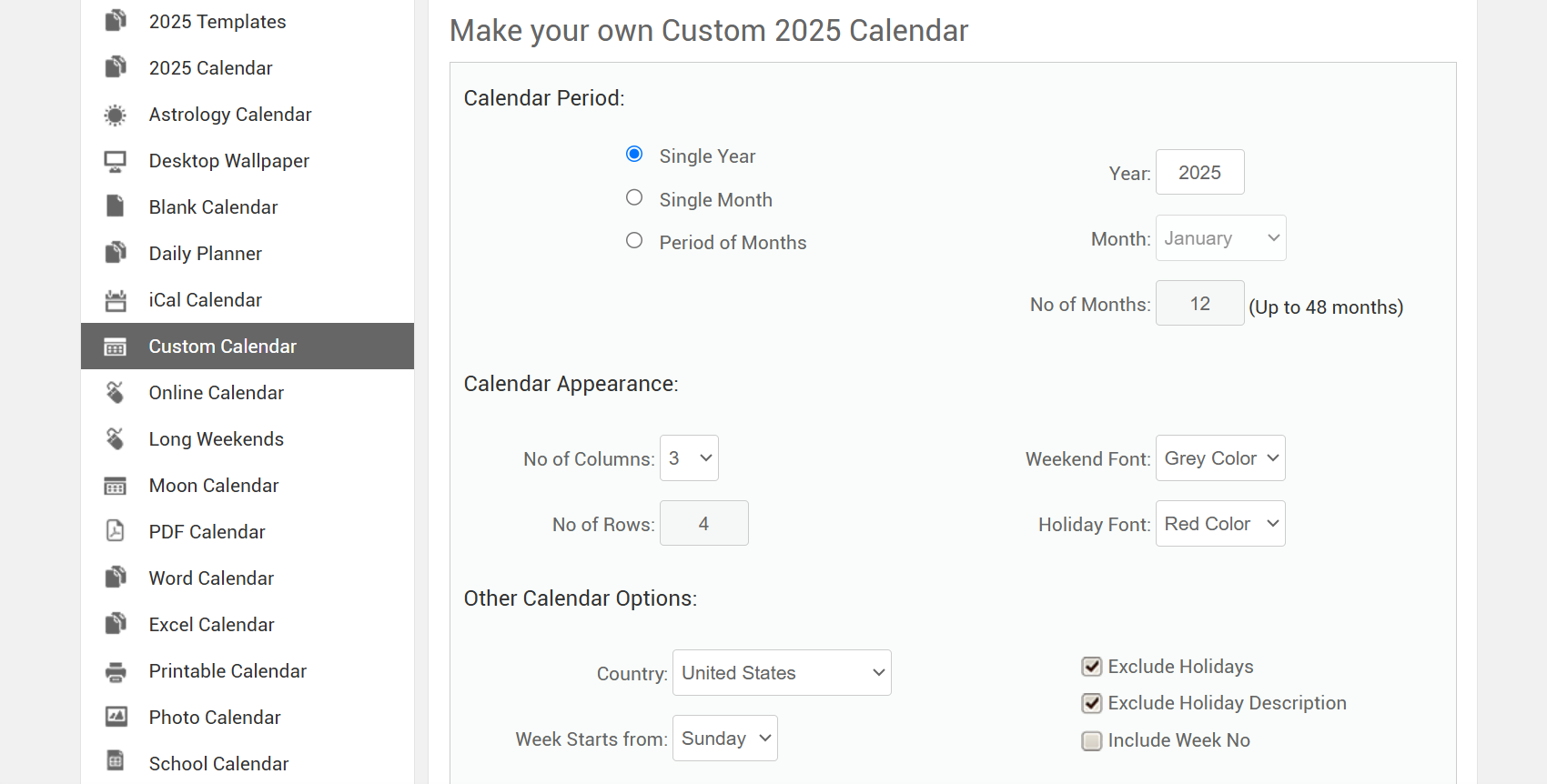 Custom OneNote Calendar Template Design options on CalendarLabs