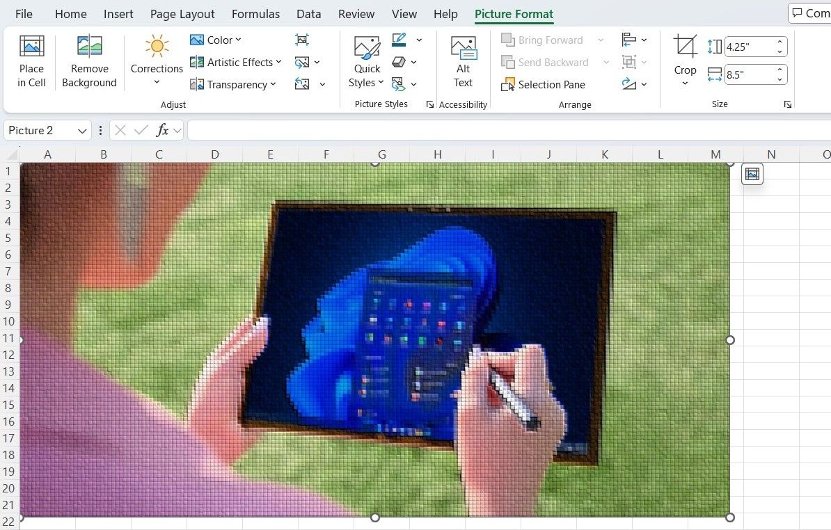 Editar imagens na planilha do Excel