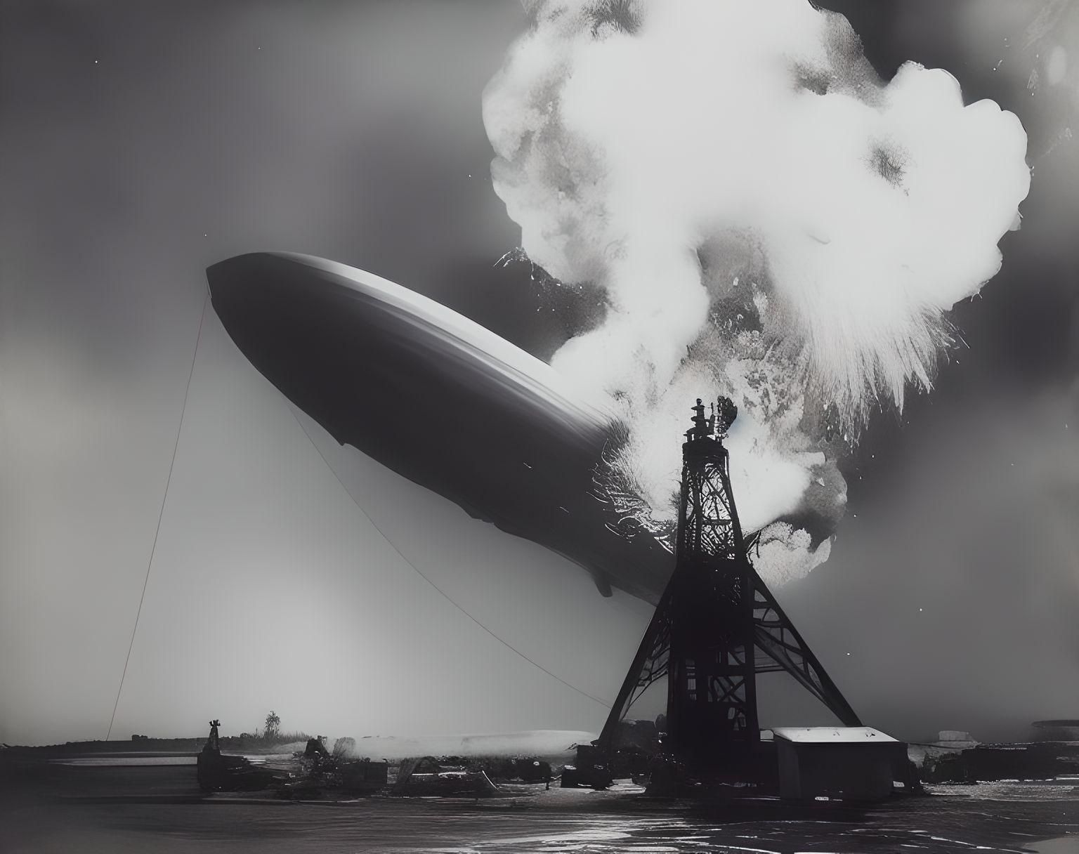 AI-generated recreation of the Hindenburg Disaster