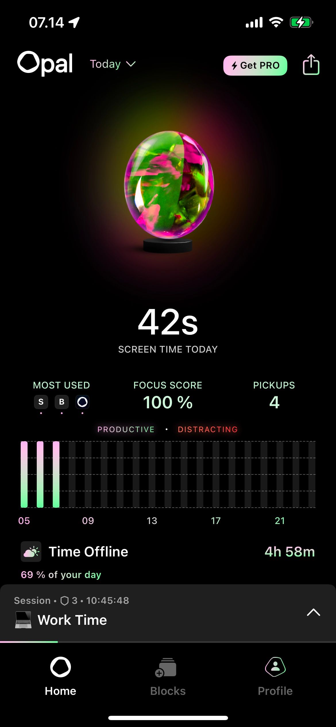 Opal iPhone App Settings