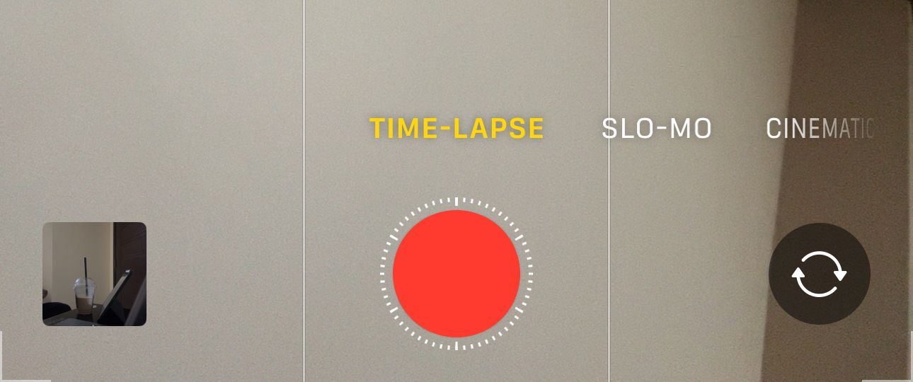 Time-Lapse tool on an iPhone 