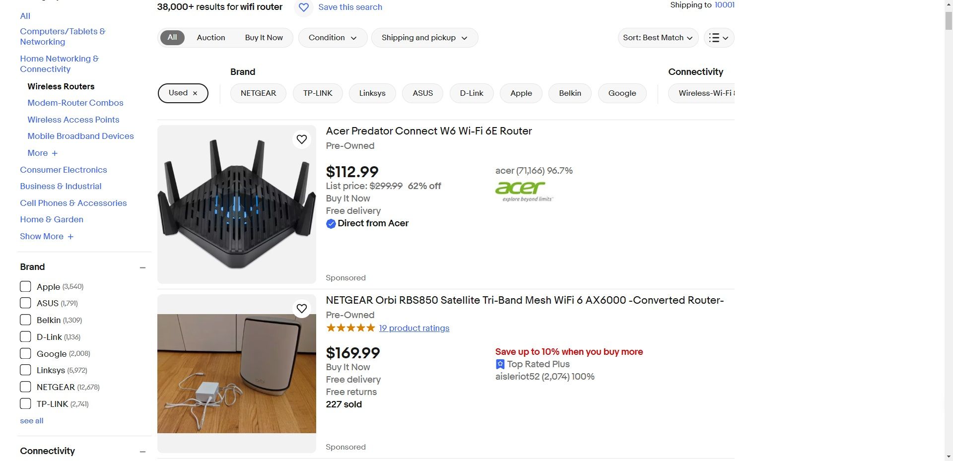 wifi router listings on ebay