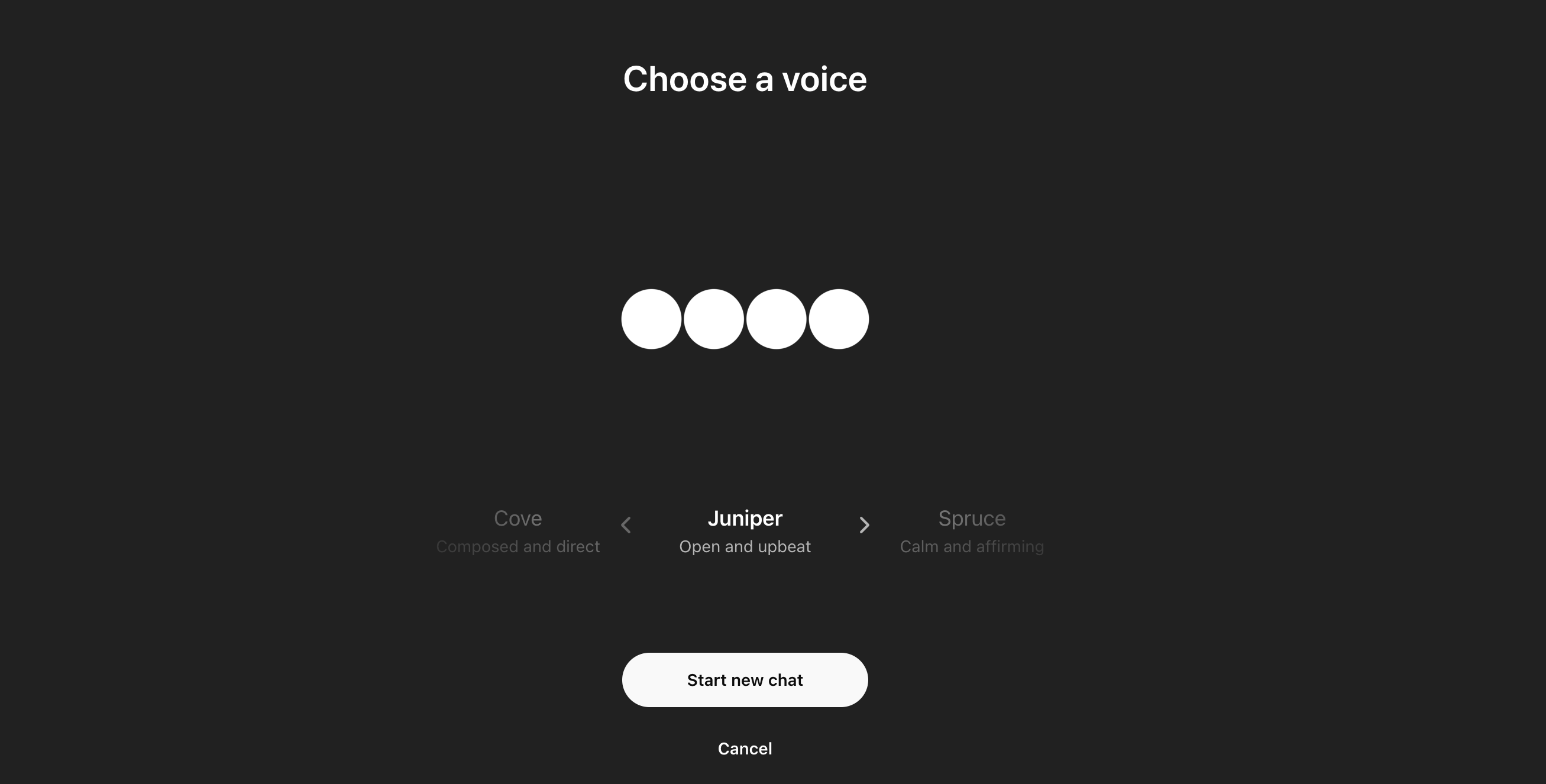 Changing the voice of the speaker in the Voice Mode in ChatGPT.