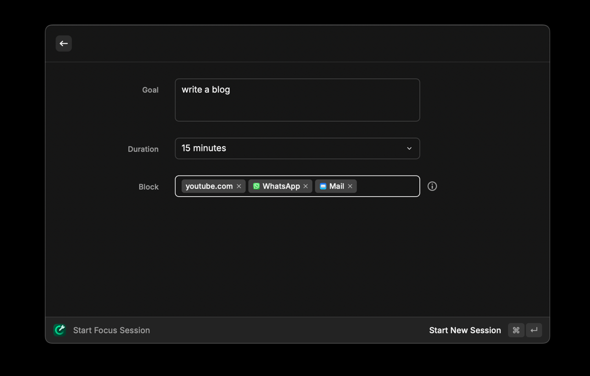 Setting up Raycast Focus