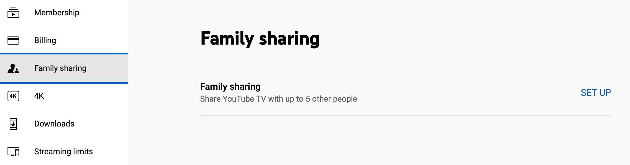 You can share a YouTube TV account with five others.