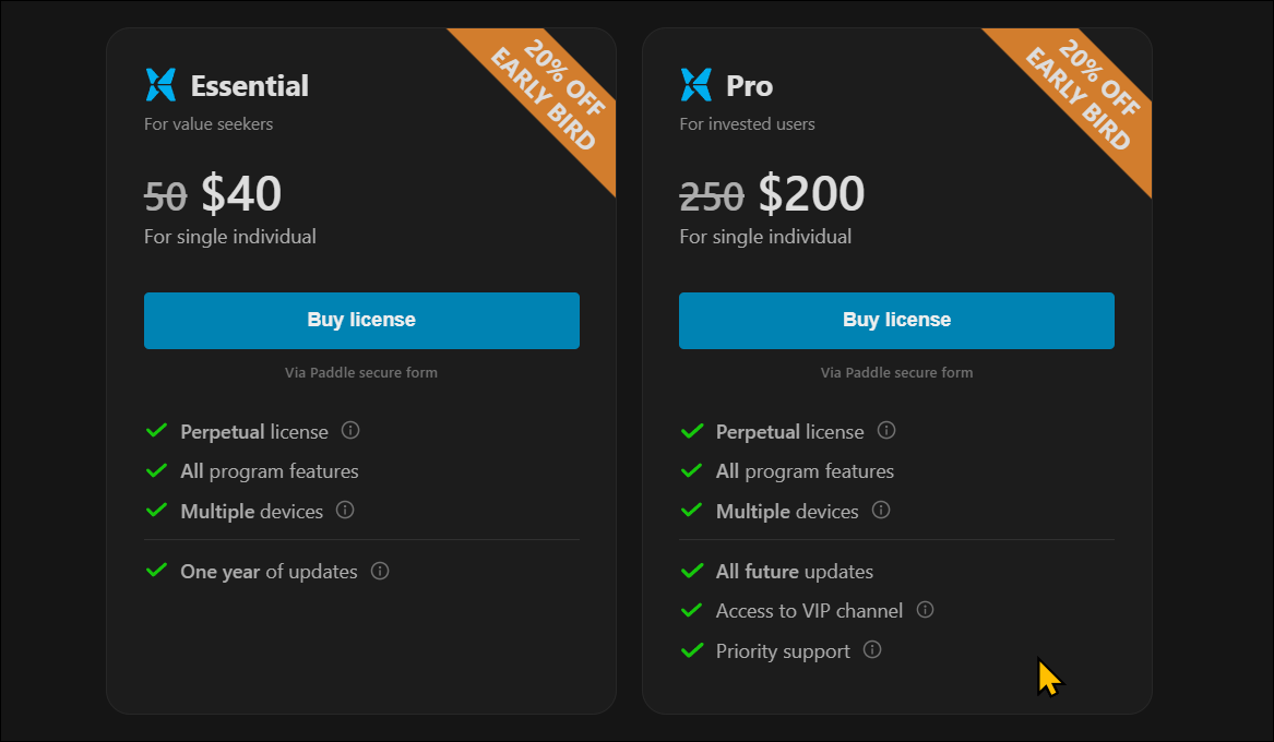 FilePilot price on the website