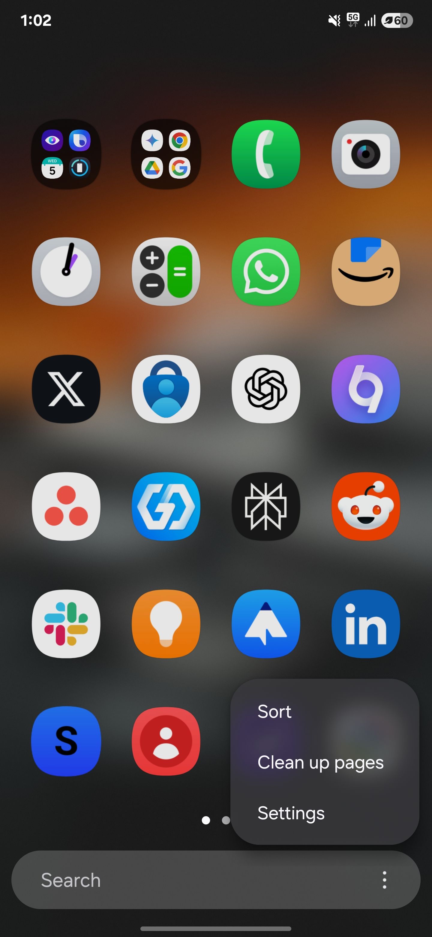 Switching from a horizontal to a vertical app drawer