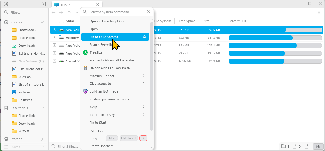 The right click menu on File Explorer in Windows 11