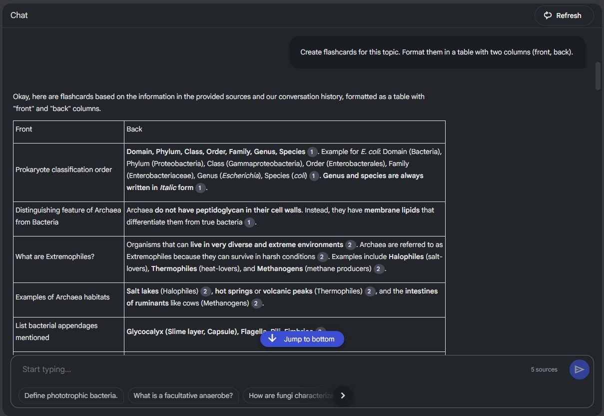 By creating Flashcard tables with notiferlm