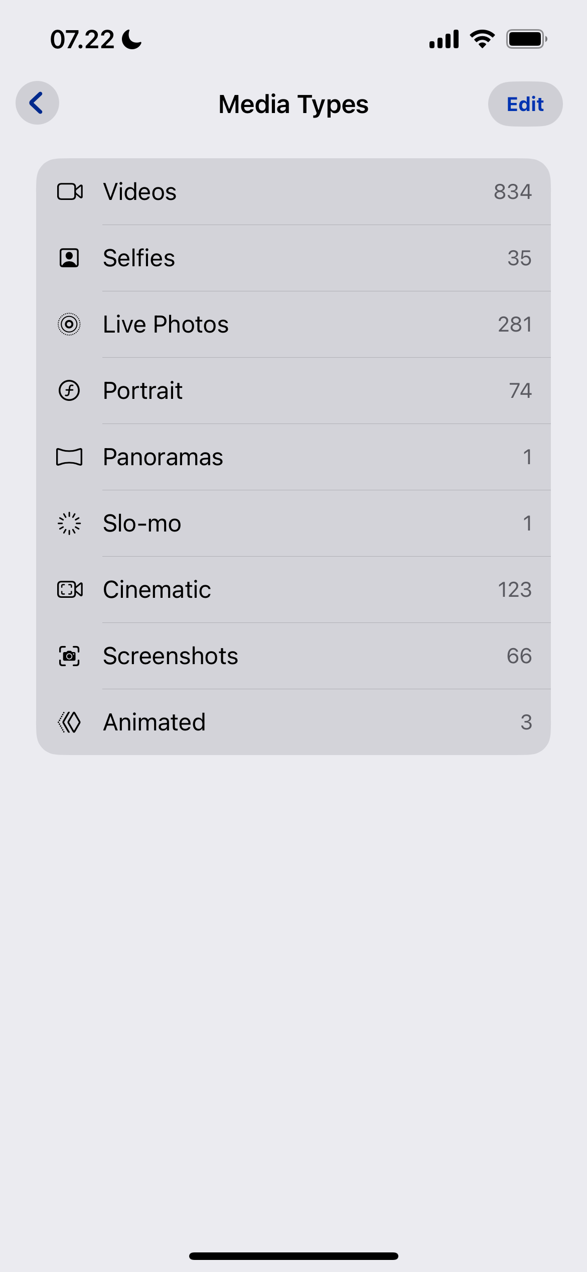 The Screenshots Folder on an iPhone