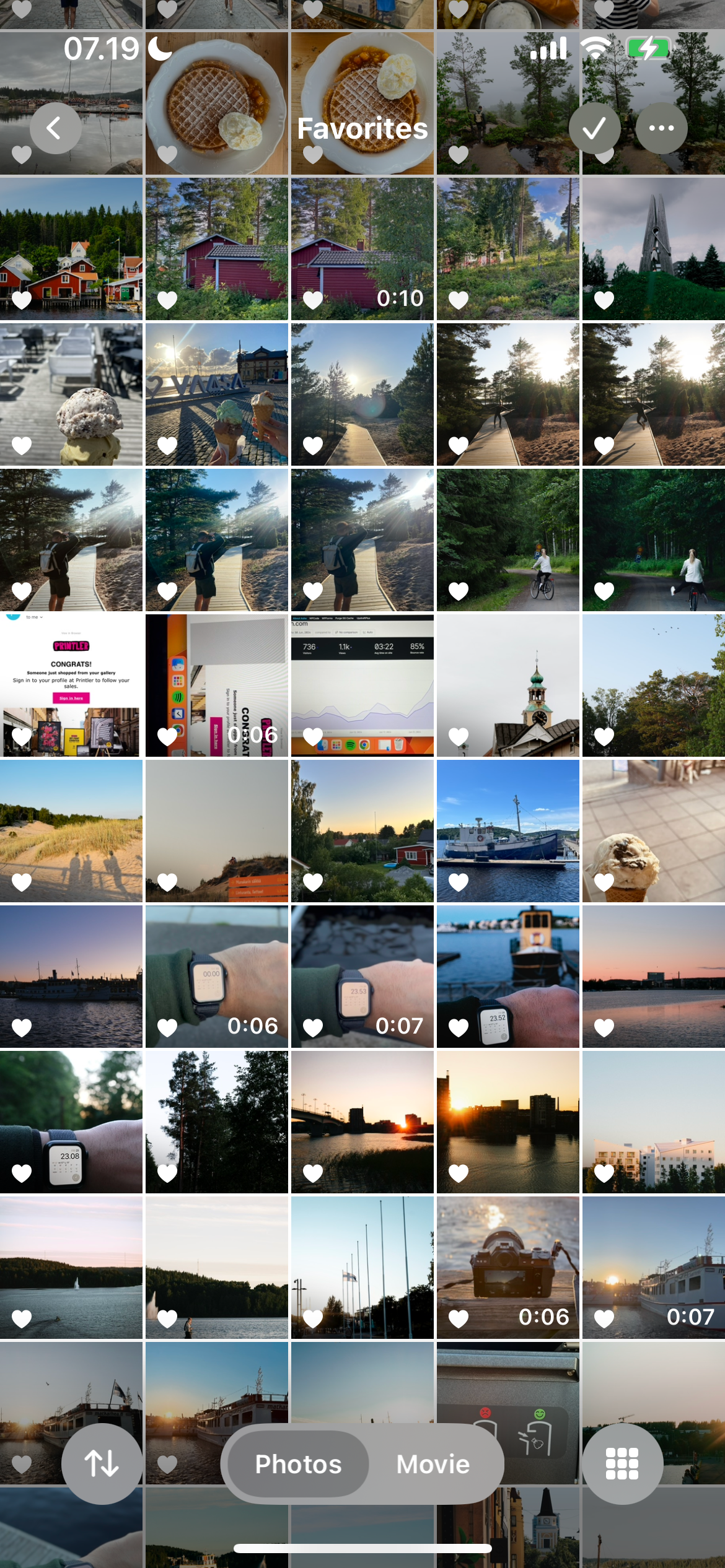 Managing iPhone Photo Favorites in the App
