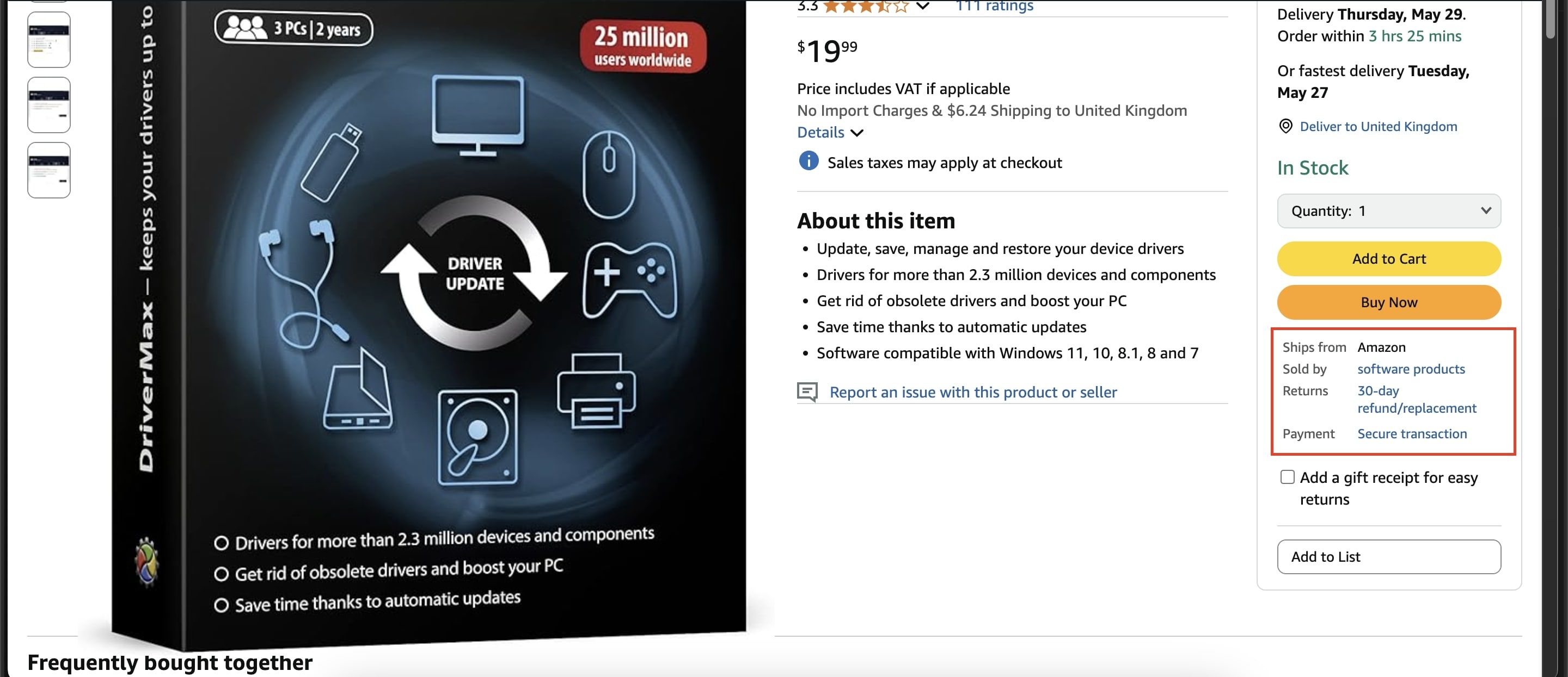 Amazon Product Description for Software