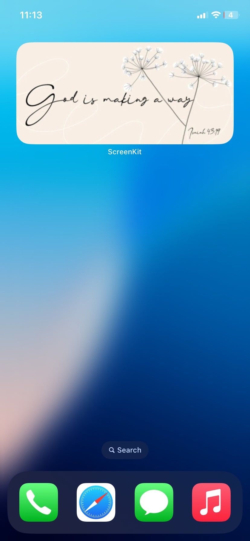 Виджет ScreenKit на главном экране