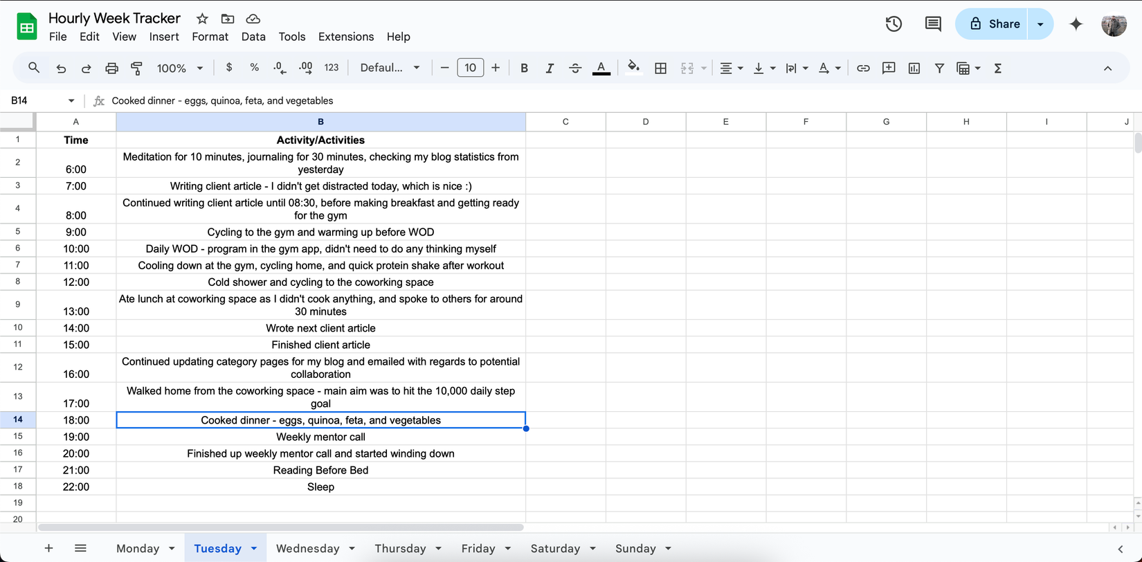 I Tracked Every Hour of My Day for a Week—Here’s What I Learned