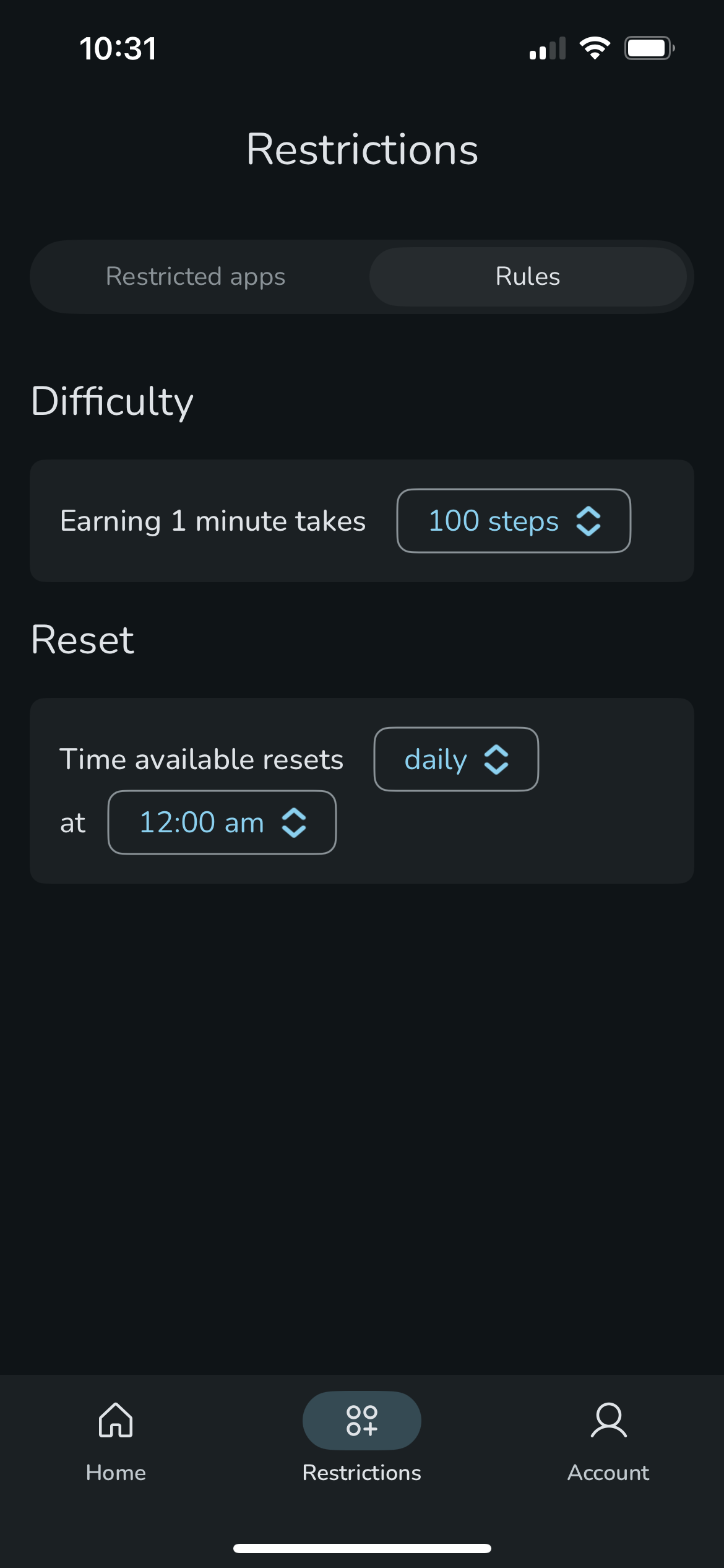 Stepin rules and restrictions