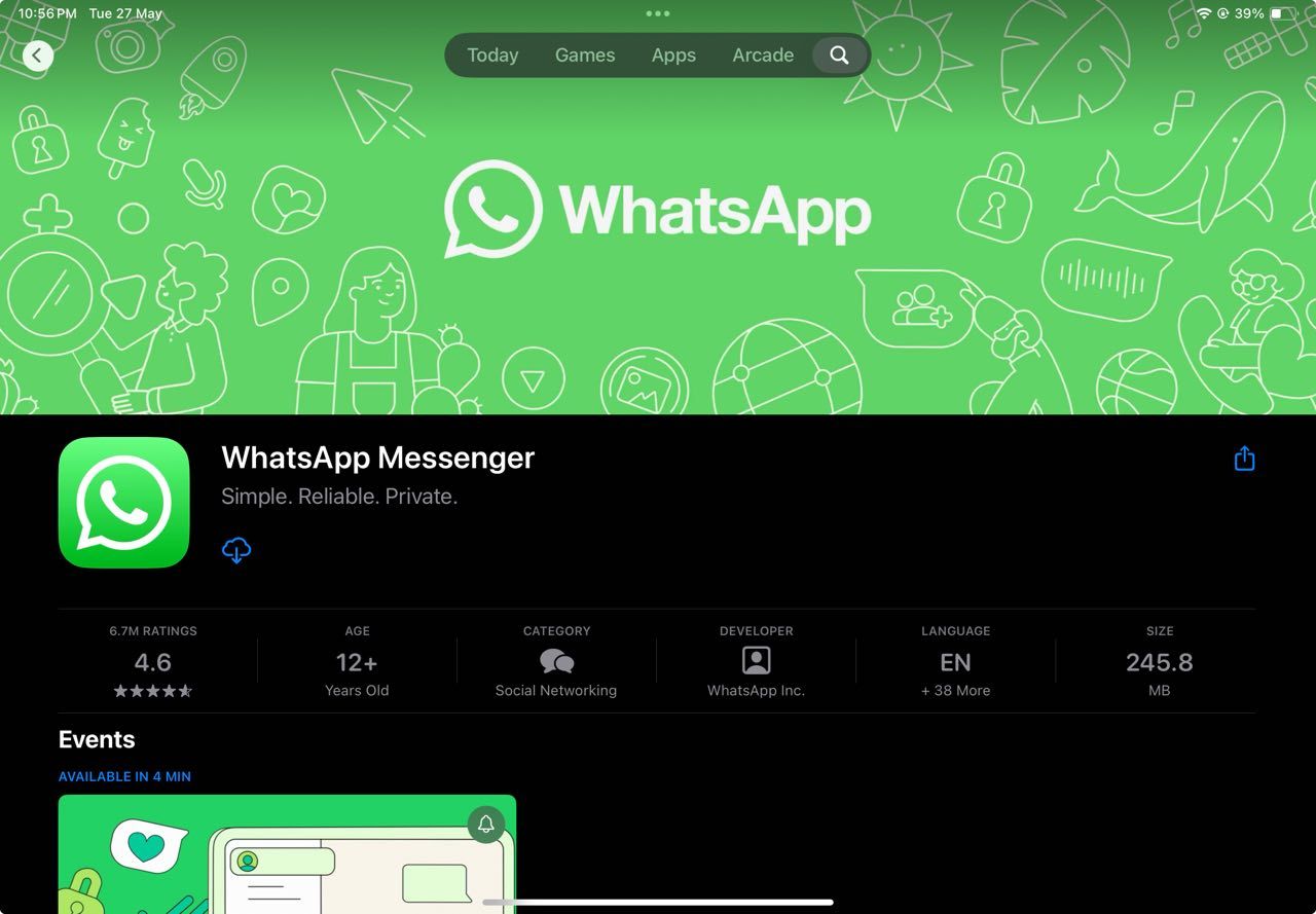WhatsApp on the App Store