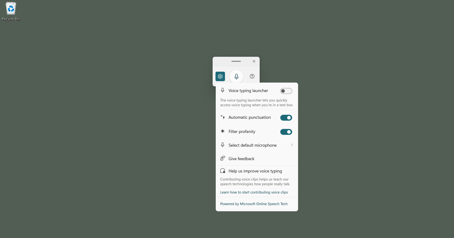 Enabling automatic punctuation in voice typing