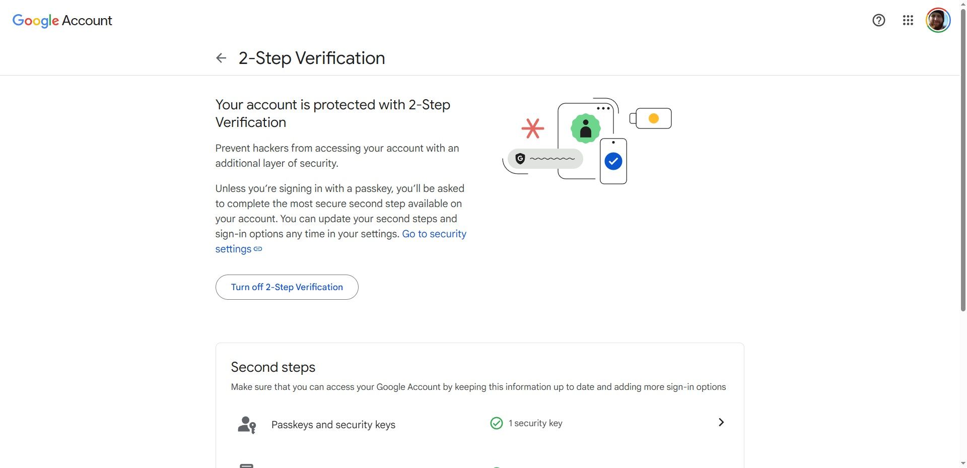 google account security enable 2fa.