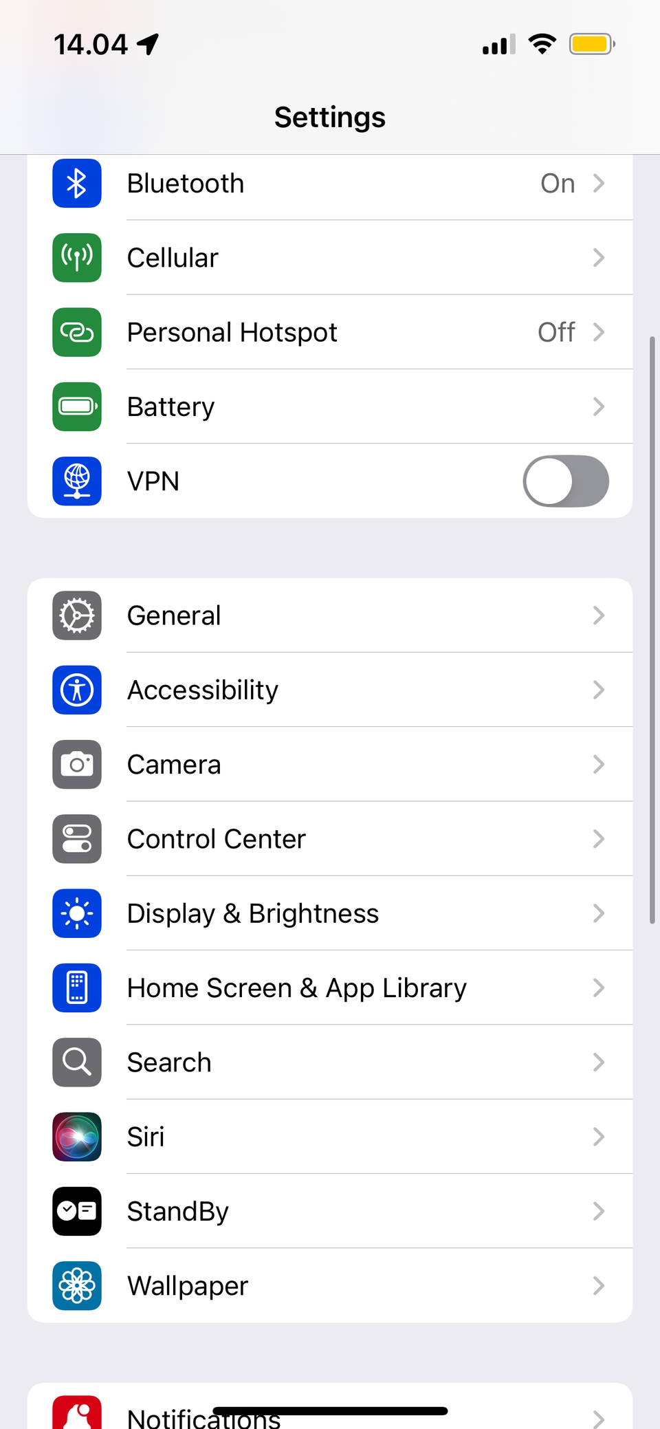Navigate to Settings > Cellular on your iPhone