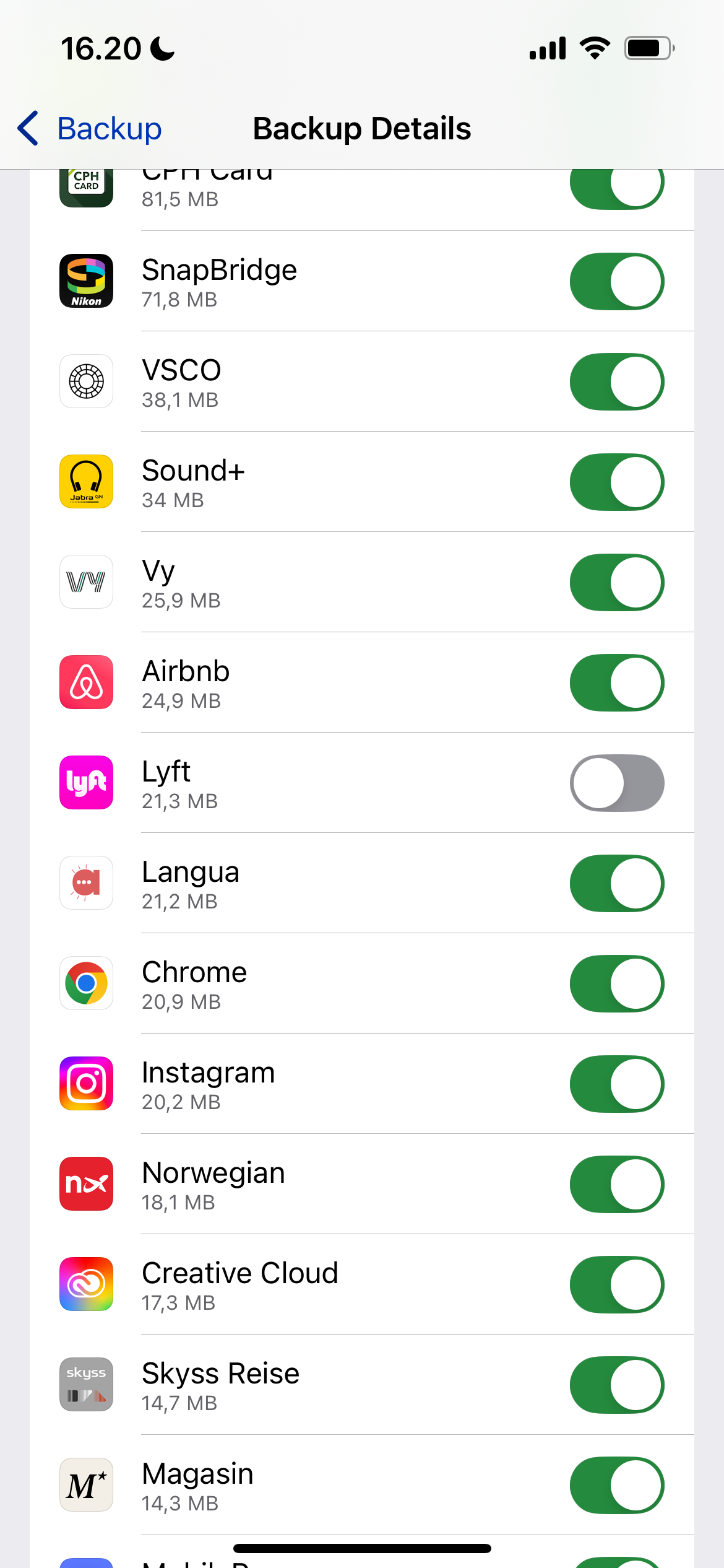 پشتیبان گیری های مختلف iCloud خود را روشن و خاموش کنید