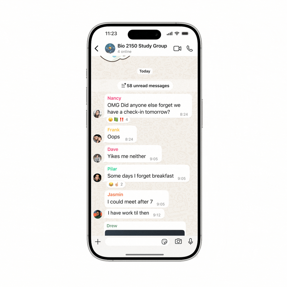 متا AI خلاصه پیام های خوانده نشده در WhatsApp