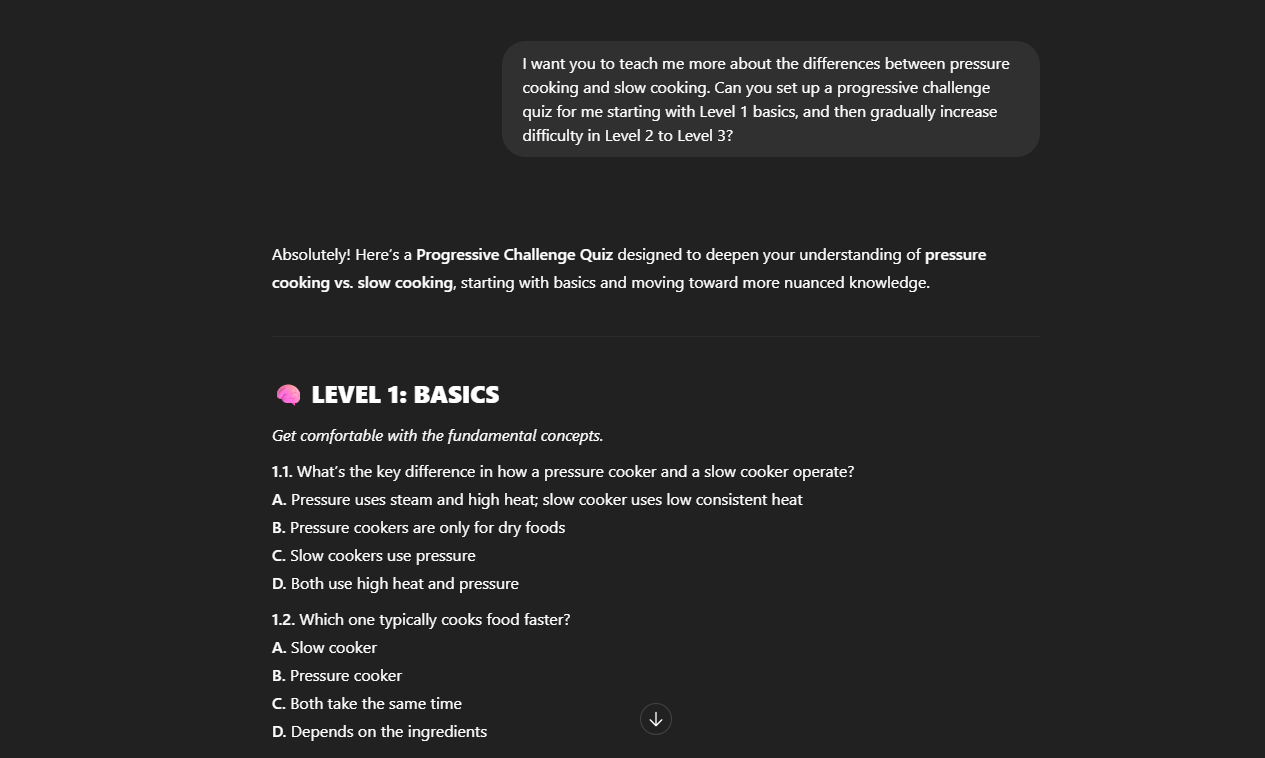Set up progressive challenge for microlearning with a ChatGPT prompt