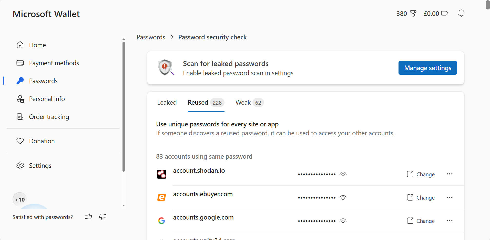 microsoft edge wallet password manager.