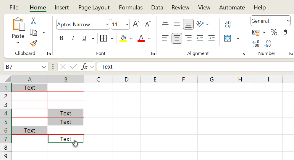 Microsoft Office Excel چندین اطلاعات سلول