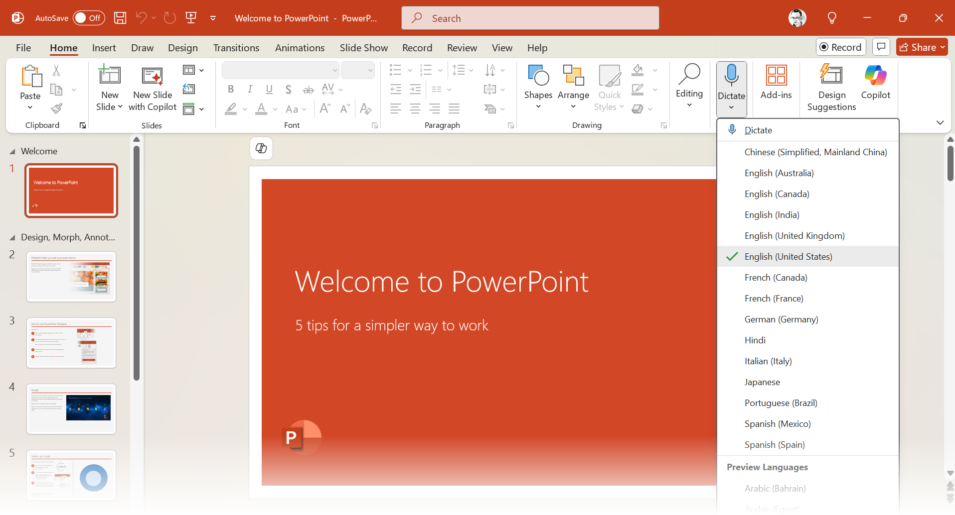 Microsoft Office رونویسی می کند