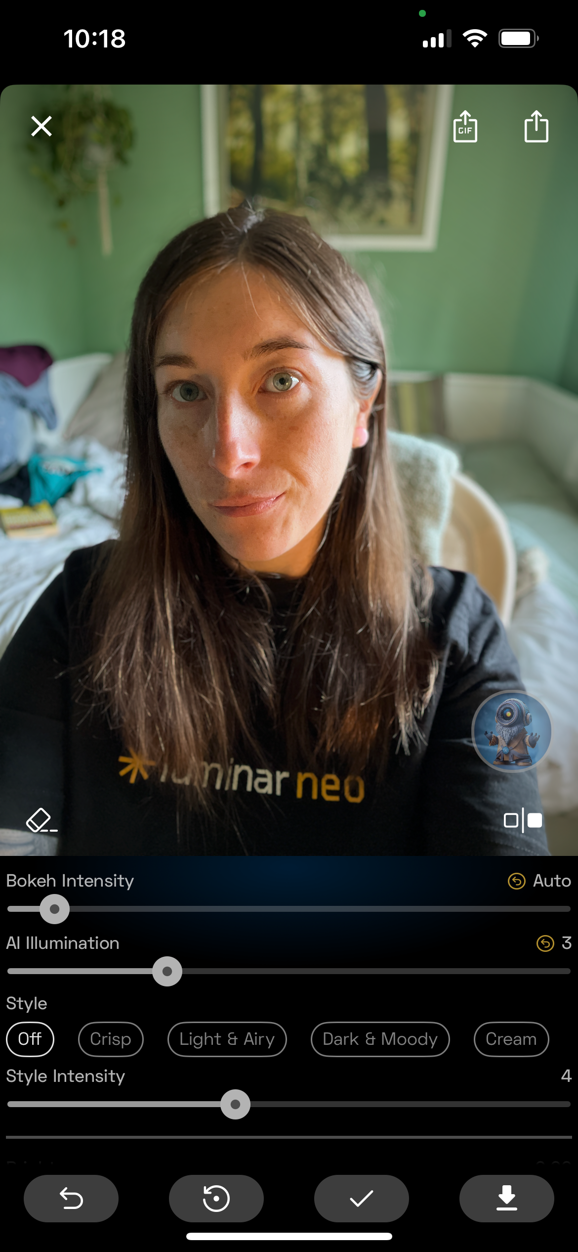 NeuralCam Portrait Sliders