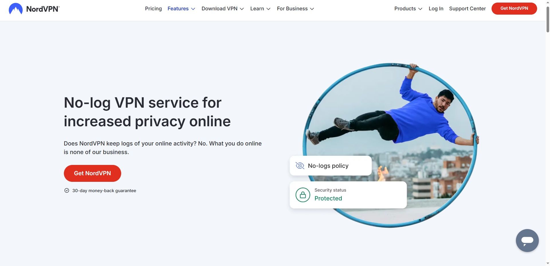 وب سایت Nordvpn بدون ورود به سیستم.