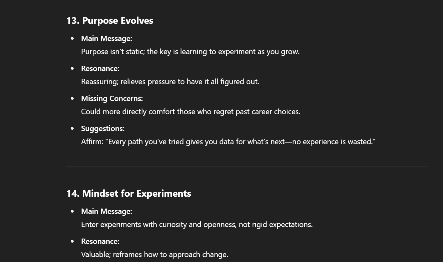 Reverse outline to get an audience-focused feedback