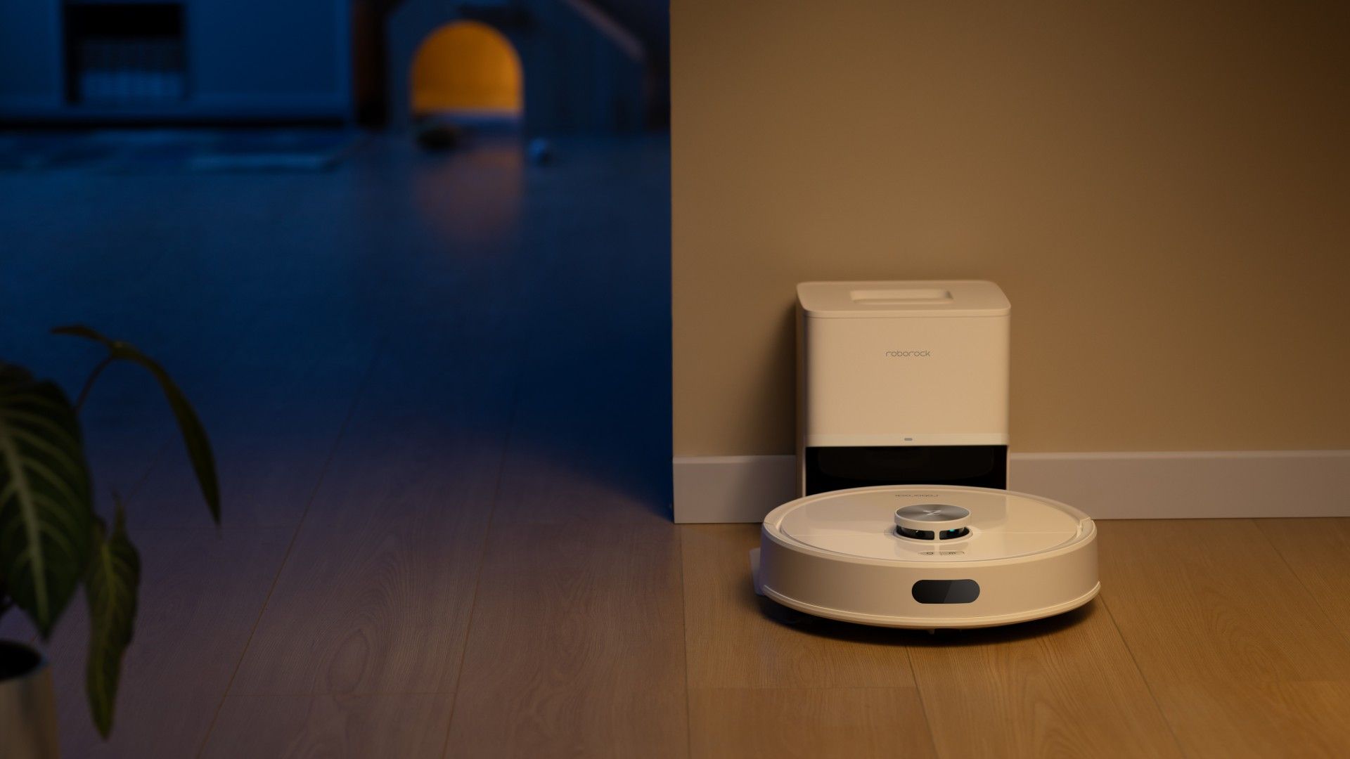 Roborock Q7 M5+ docked.