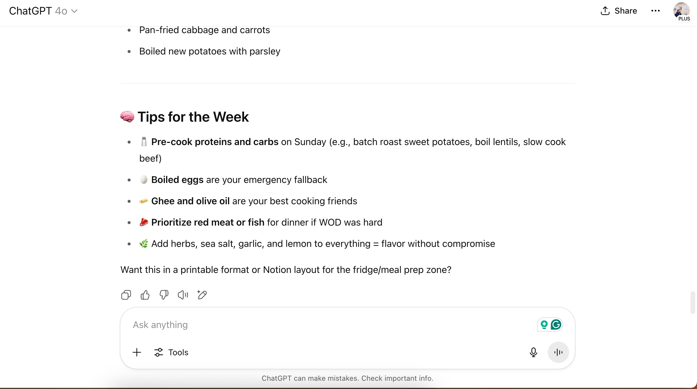a project discussion in the chatgpt app
