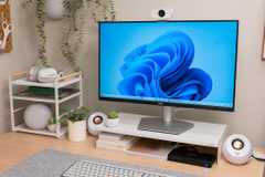 The Elgato Facecam Neo on top of a monitor