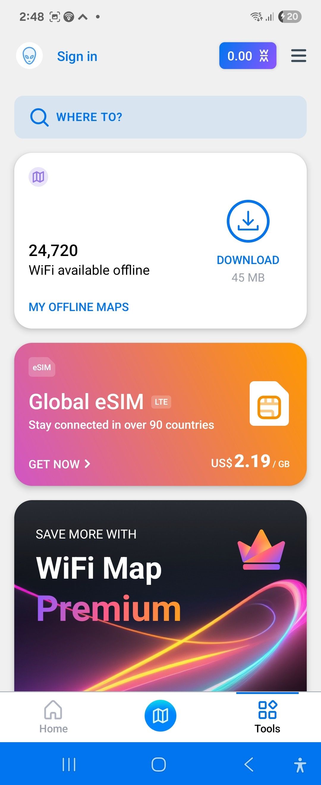 برنامه نقشه WiFi در Android (2)