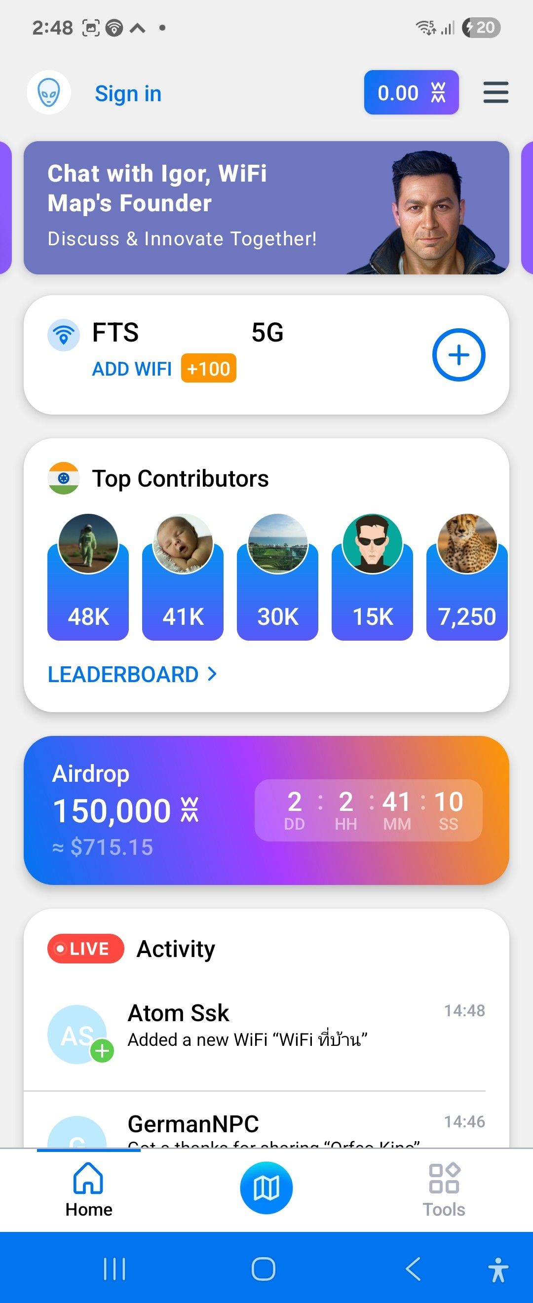 برنامه نقشه WiFi در Android