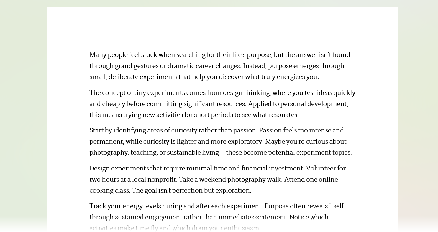 A sample article