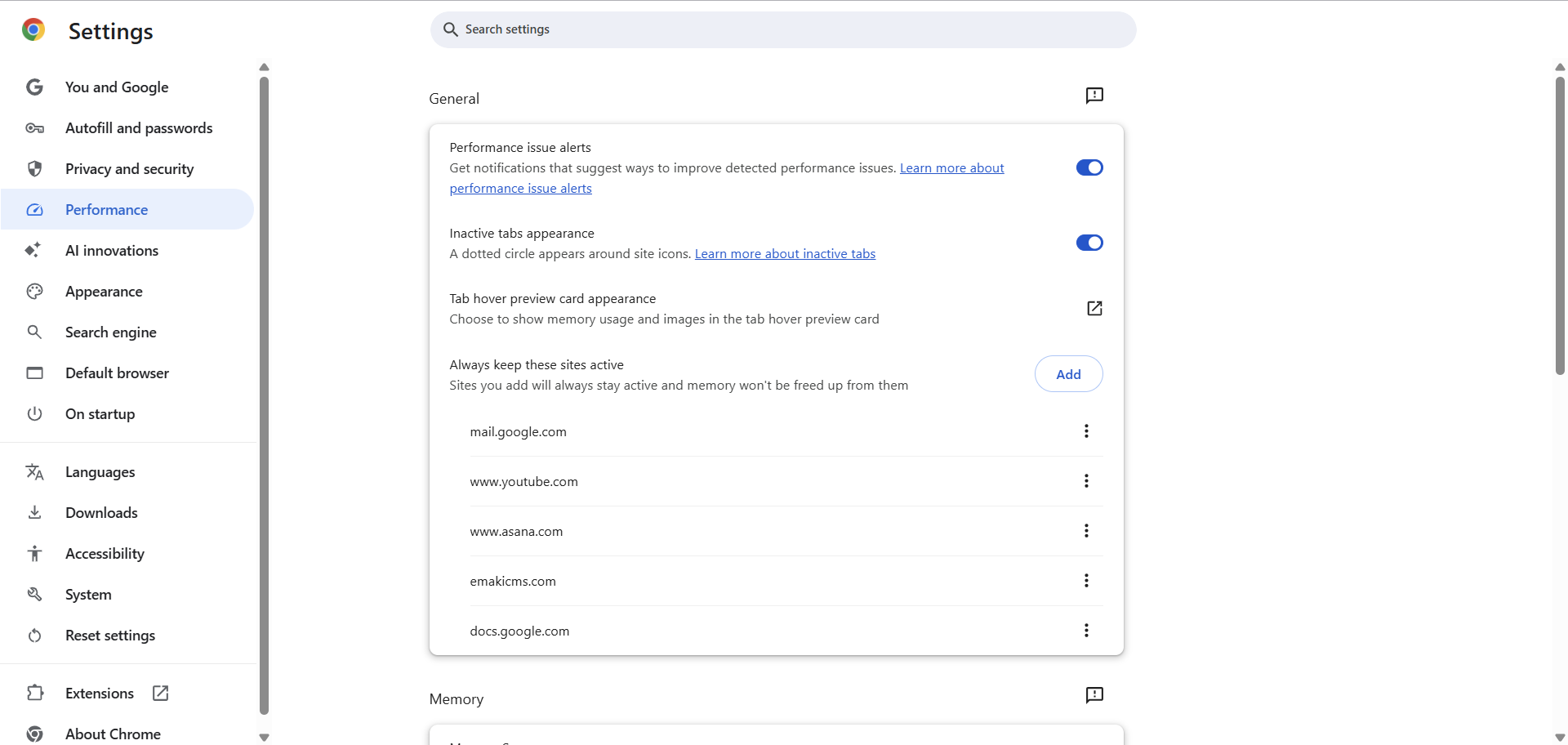 اضافه کردن سایت ها به لیست فعال Chrome