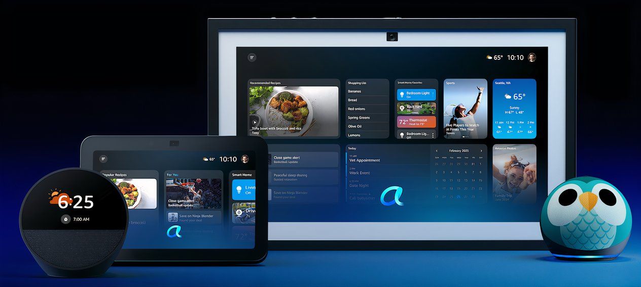 A range of Amazon smart devices.