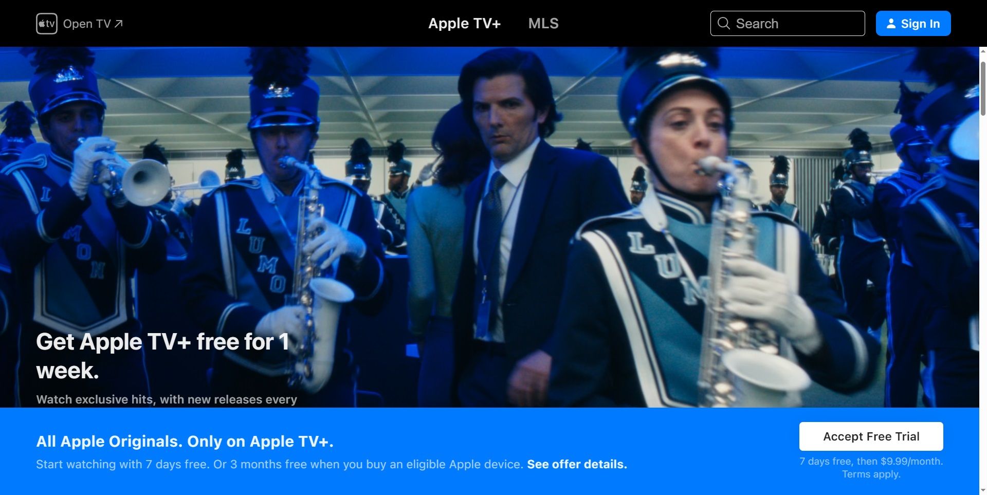 apple tv plus home page july 2025.