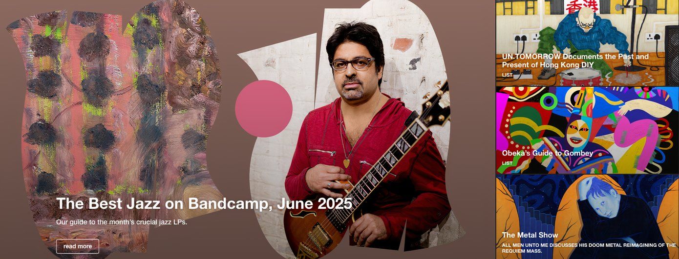 The Bandcamp website banner.