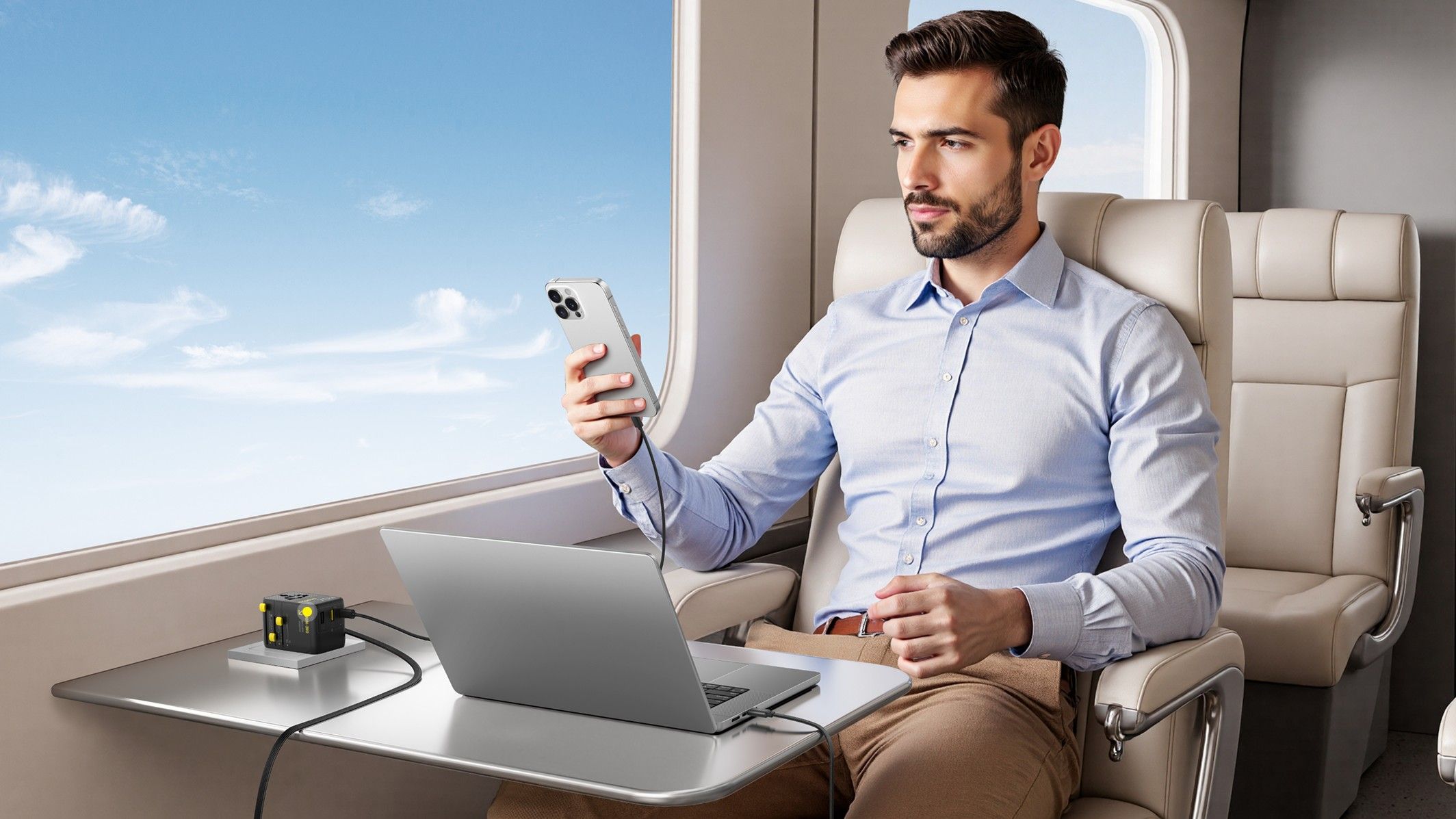 Man holding a phone.
