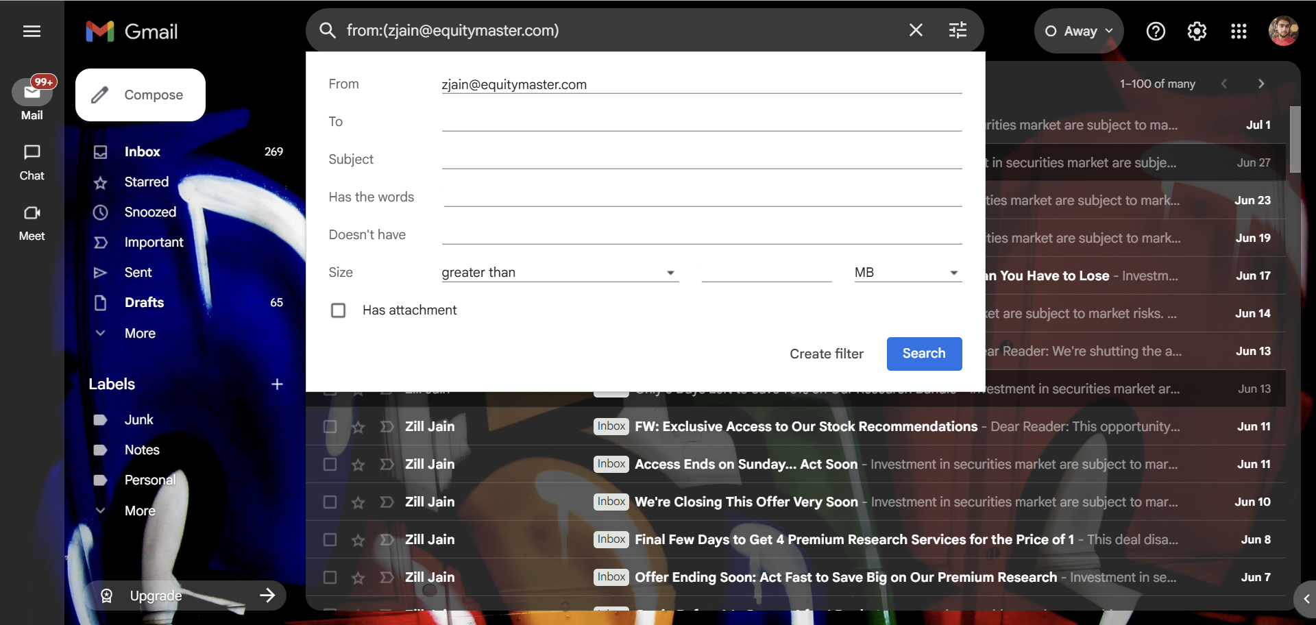 Create Filters in Gamil to Auto-Sort Spam