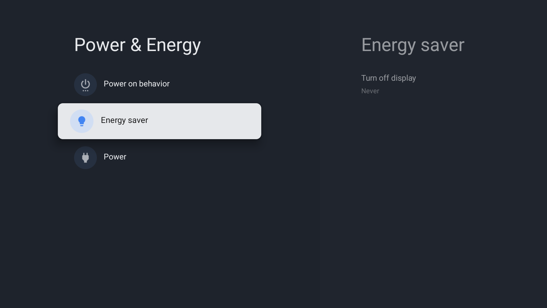 Disable power-saving modes