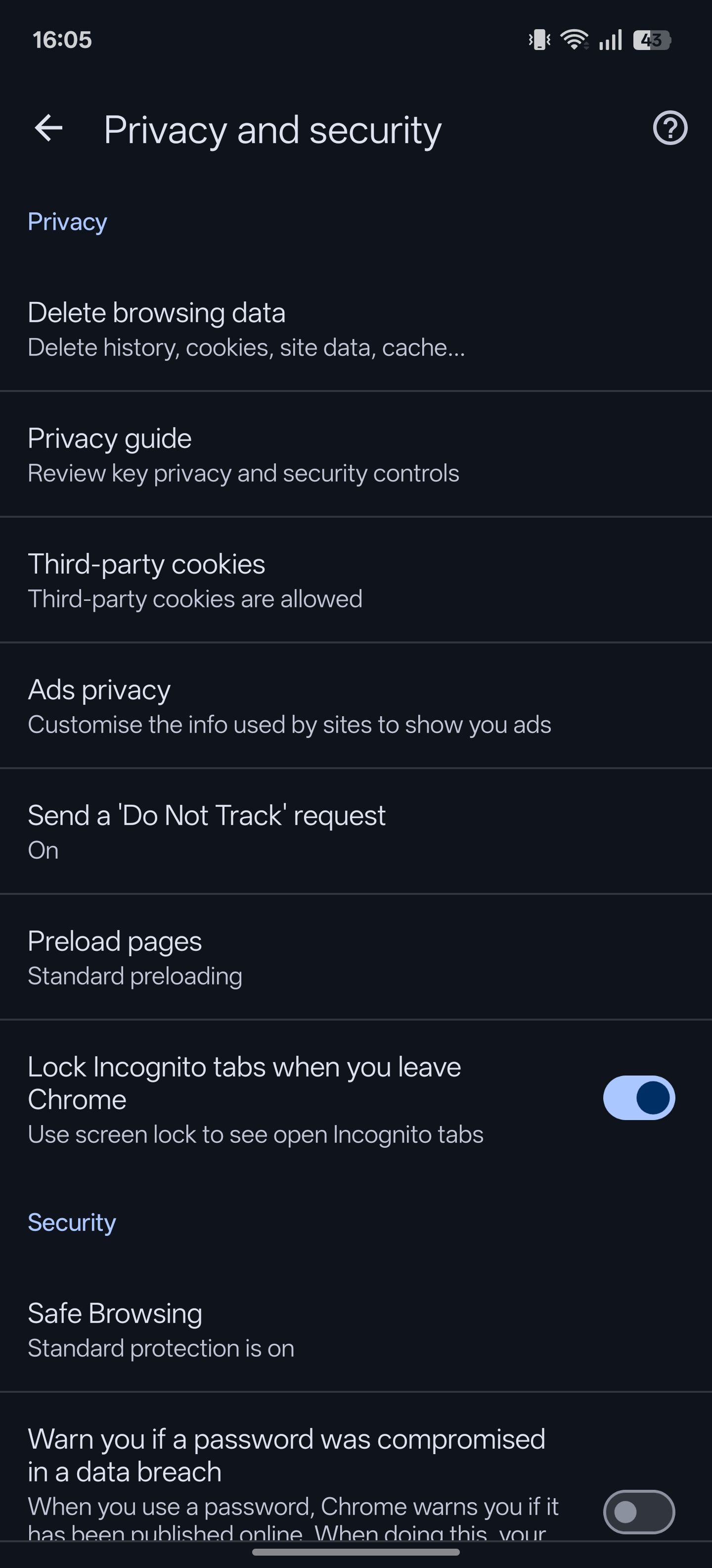 If you don't know this tip, don't use Chrome in Android. 9 Leave the Chrome option to lock the Incognito tab.