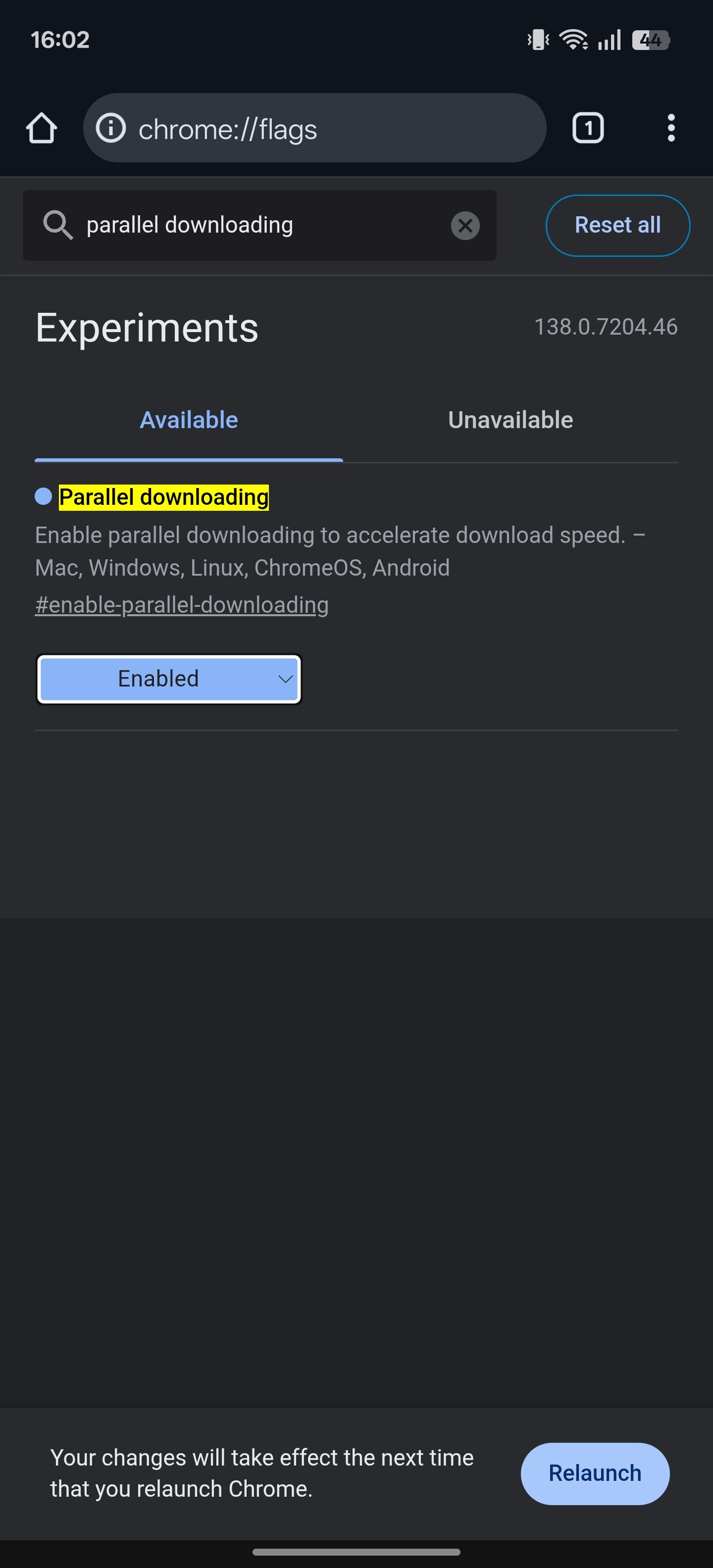 If you don't know this tip, don't use Chrome in Android. 4 You can activate the flag in chrome for Android.