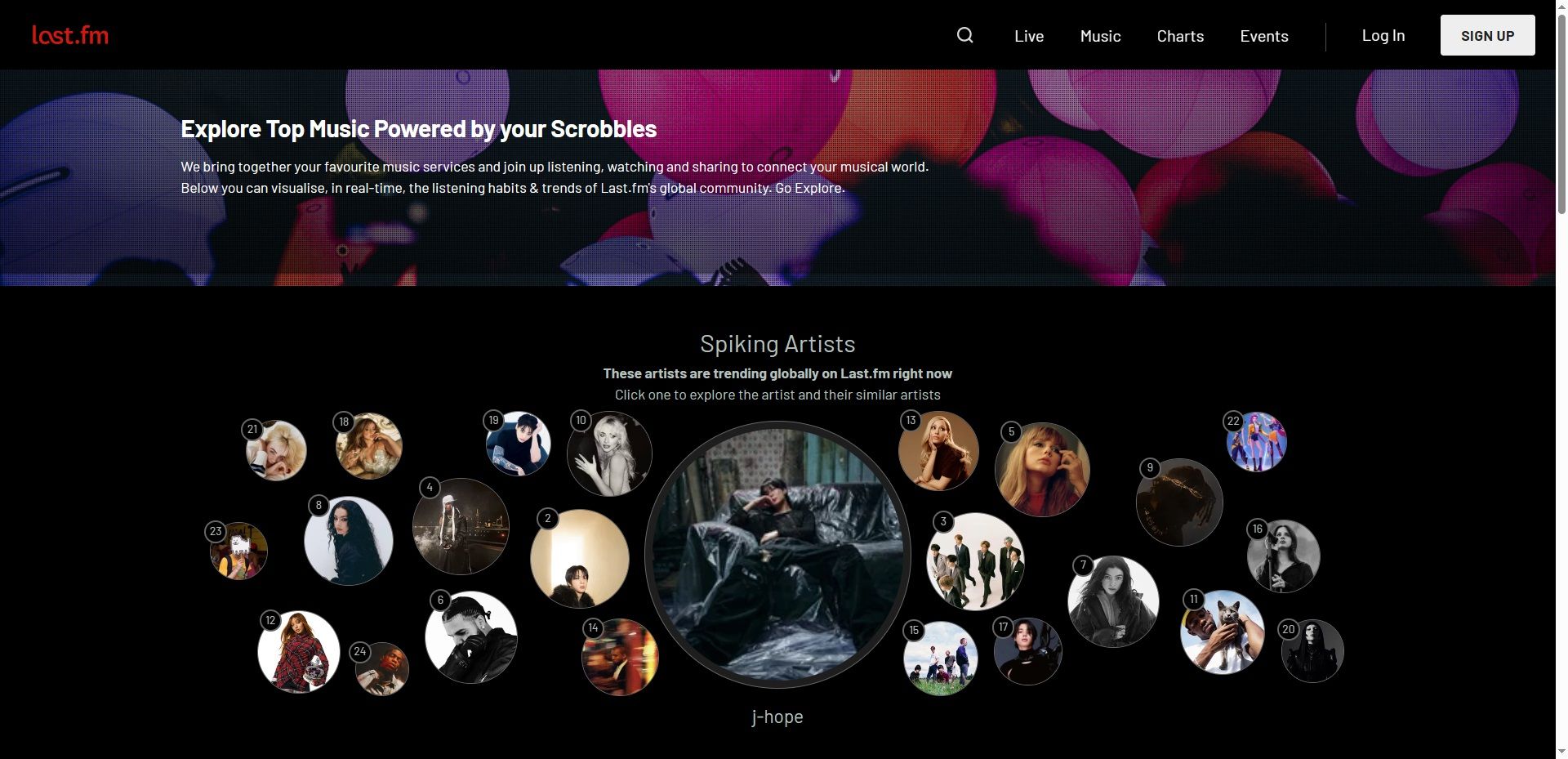 last fm home page