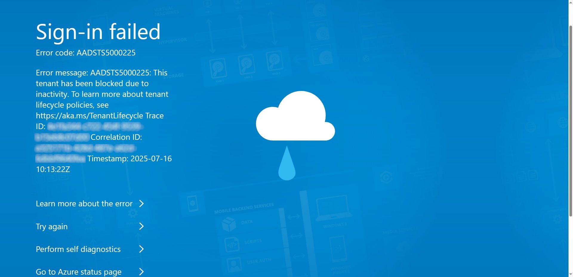 microsoft entra id tenant blocked